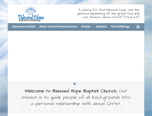 Tablet Screenshot of blessedhopebc.org